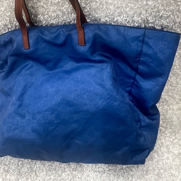 GUCCI GG Canvas Tote Bag Blue - Picture 6 of 16